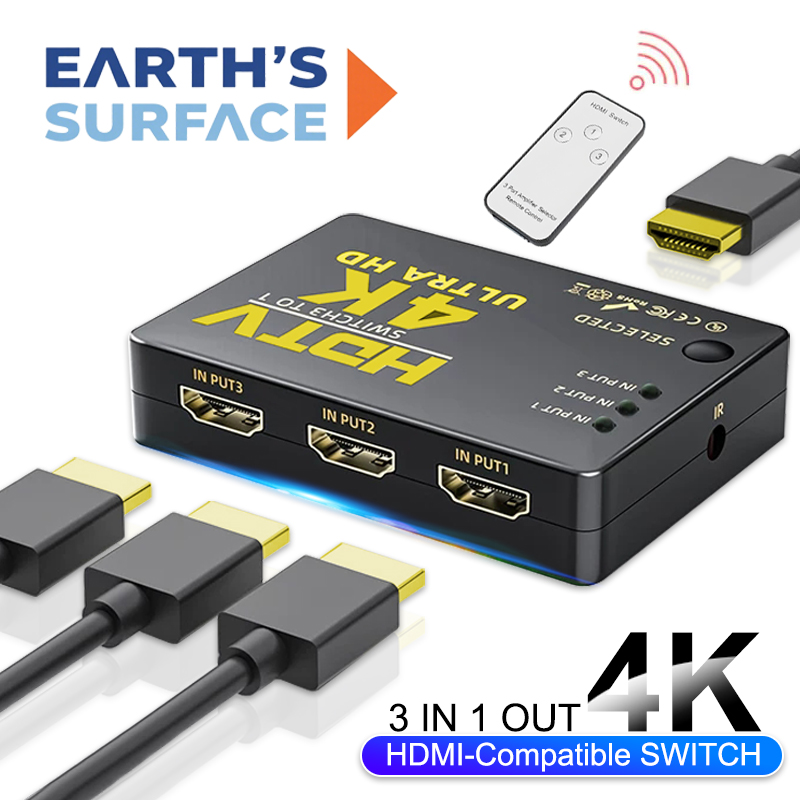 Esports Gaming Hub - محول HDMI ثلاثي المداخل وذو مخرج