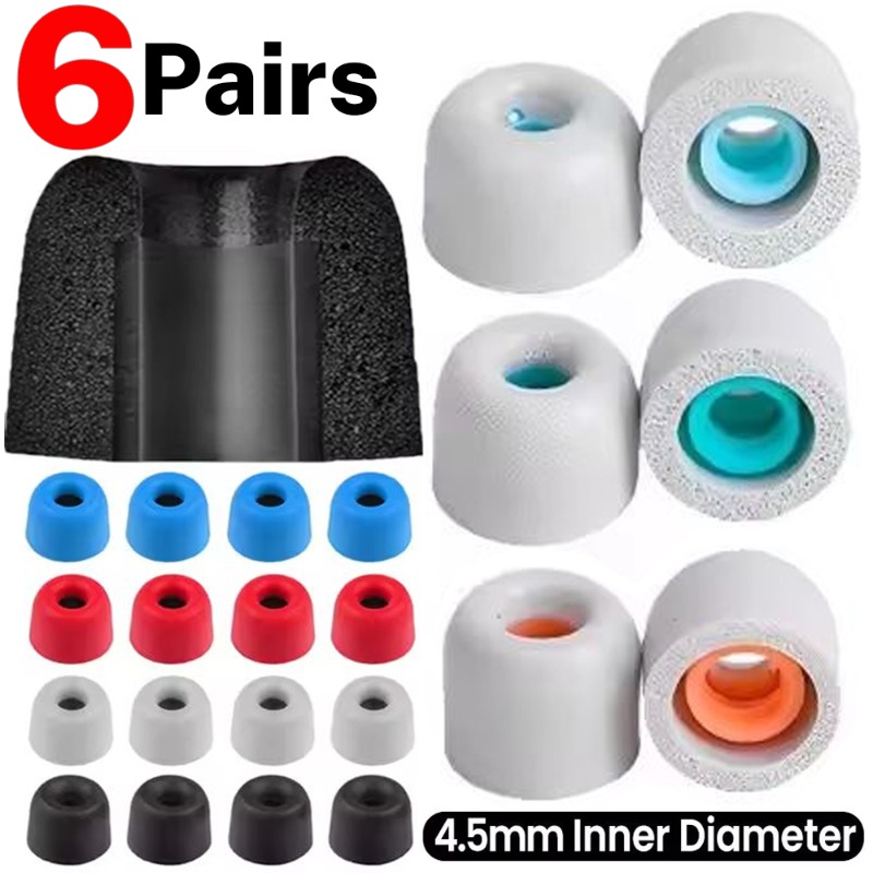 Sound Dampening Foam - 6/1Pairs لينة رغوة الذاكرة سماعات الأذن