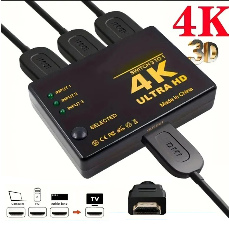 Esports Gaming Hub - 4K الجلاد HDMI-متوافق التبديل 3 في