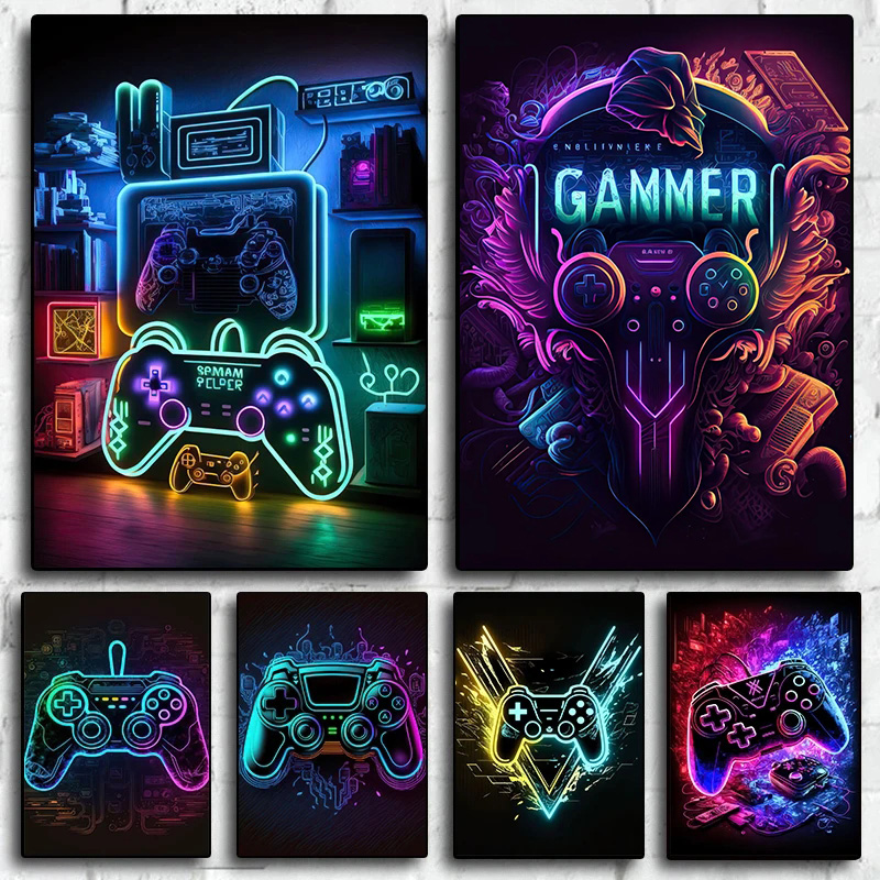Esports Gaming Poster - نيون بوب كول الألعاب الرسم على