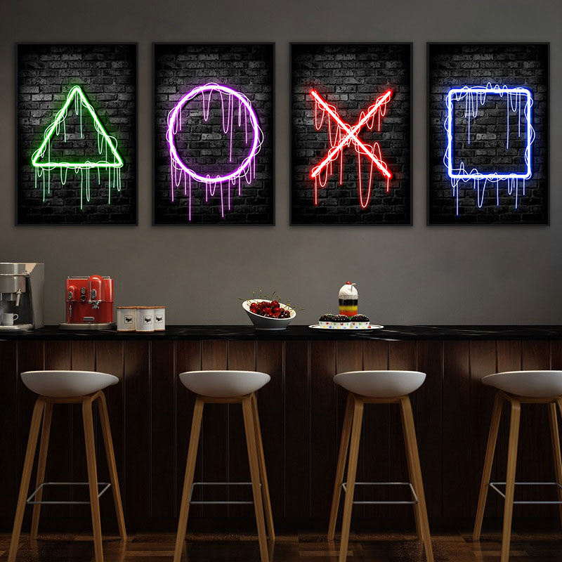 لوحات قماشية نيون للألعاب بعبا - مراجعة Esports Gaming Poster وسعره