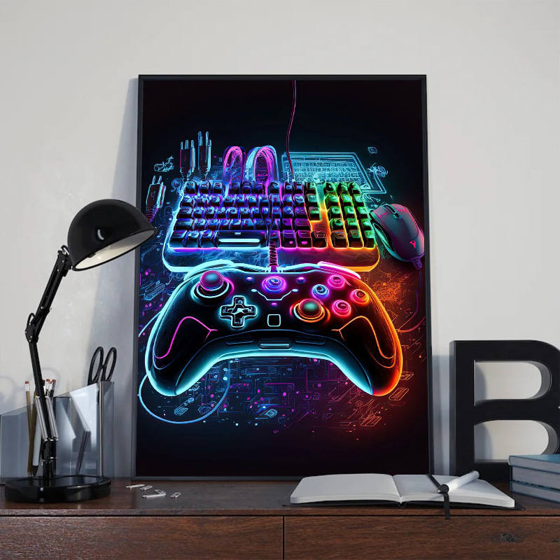 نيون بوب كول الألعاب الرسم على - مراجعة Esports Gaming Poster وسعره